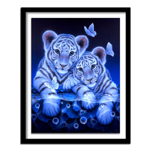 Pintura diamante bricolagem 5d pintura diamante quadrado bordado animais tigre redondo pintura diamante 2024 - compre barato