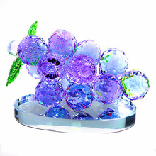 (5 cores) estatuetas de cristal uva vidro fruta paperweight arte & coleção mesa ornamento decoração casamento casa senhora crianças presentes 2024 - compre barato