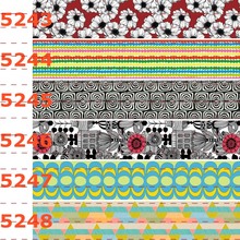 Listón con estampado de flores, cinta de grogrén estampada, diferentes tamaños, 10 yardas 2024 - compra barato