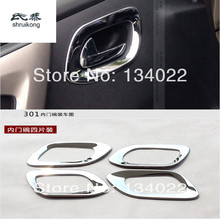 4PCS/Lot Car Stickers of Chrome Plated Interior Door Shake Handshandle Decoration Cover for 2012-2019 Peugeot 301 2024 - buy cheap