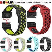 22 26mm Silicone Watch Band Easy Quick Fit Strap for Garmin Fenix 3 3 HR/Fenix 5X/Fenix 5X Plus/S60/D2/MK1/Fenix 5/Fenix 5 Plus 2024 - buy cheap