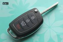 CYCTEM 4 Buttons Remote Key Shell Fob Case Fit For Hyundai SANTA FE IX45 Folding Flip Key Blank Auto Replacement Parts Car Key 2024 - buy cheap