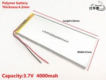 Good Qulity 3.7V,4000mAH,4257135 Polymer lithium ion / Li-ion battery for TOY,POWER BANK,GPS,mp3,mp4 2024 - buy cheap