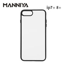 MANNIYA 2D сублимационный чистый резиновый чехол для iphone 7 plus 8 plus с алюминиевыми вставками и клеем Бесплатная доставка! 100 шт./лот 2024 - купить недорого