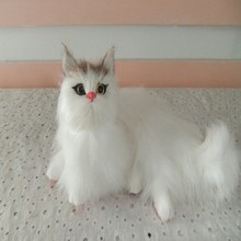 new cute simulation cat lifelike handicraft  small white cat model gift about 16x9cm 2024 - buy cheap