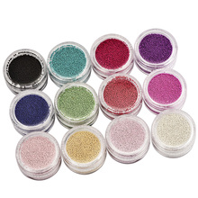 Mini contas de caviar 3d coloridas, contas de cristal minúsculos strass para unhas, glitter colorido, decorações artísticas d003, 1 caixa 2024 - compre barato