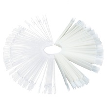 50 Clear False Display Nail Art Fan Wheel Polish Practice Color Pop Tip Sticks 2024 - buy cheap