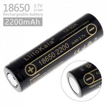 LiitoKala 18650 2200mAh 3.7V Rechargeable Li-ion Battery  with 10A Discharge Current for Flashlights / Headlamps / Bicycle Lamps 2024 - buy cheap