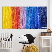New Hand Painted Modern Abstract Oil Painting Wall Decor Landscape Canvas Painting colorful picture For Living Room Decoration 2024 - buy cheap