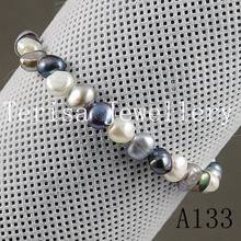 New color Grade AA .Pearl size  6-7mm. Length7.5inch,mix color Natural Fresh Water Pearls Elastic Bracelet 2023 - buy cheap