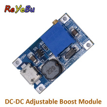 Módulo de impulso ajustable de DC-DC, placa de impulso 2A, 2A, con MICRO USB, 2V-24V a 5V, 9V, 12V, 28V, MT3608, LM2577, 4 unidades por lote 2024 - compra barato