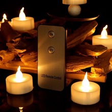 Pack of 6 or 12 warm white flickering candles with remote,battery operated electronic candles,happy birthday candles and wedding 2024 - buy cheap