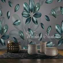 Papel tapiz 3d de planta tropical minimalista moderna, flor de moda, Fondo de TV, pared, material impermeable de alta calidad 2024 - compra barato