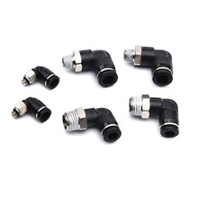 Conectores de tubo a tubo neumático, accesorio rápido de aire M5, rosca macho de 1/8 ", 1/4", 3/8 "y 1/2", negro, 4, 6, 8, 10, 12mm 2024 - compra barato