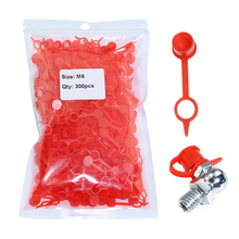 300PCS Grease Fitting Caps RED Polyethylene Dust Caps for M6 Metric Thread Grease Zerk Nipple Fitting 2024 - buy cheap
