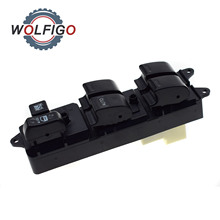 WOLFIGO 8pin Power Master переключатель стеклоподъемника черный для Toyota Camry RV4 Corolla Sienna 2002-2009 84820-12480 8482012480 2024 - купить недорого