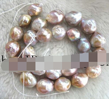 Collar de perla de agua dulce rosa púrpura barroco keshi l reborn 2024 - compra barato