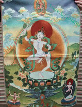 Mosaico de seda del tibete, 36 pulgadas, vajravarashi, Dorje, Phakmo, diosa, pinturas, Thangka, Mural 2024 - compra barato