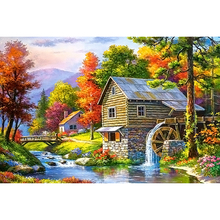 Pintura artesanal de paisagem com miçangas, pintura de diamante, mosaico de bordado, ponto cruz, decoração para casa 2024 - compre barato