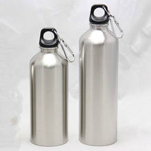 750 мл или 500 мл новая Серебристая вода алюминиевая Двойная Вакуумная Изолированная бутылка спортивные бутылки для питьевой воды с веревкой для крышки 2024 - купить недорого