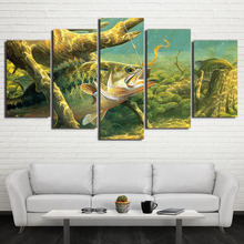 Canvas Wall Art Pictures Frame Kitchen Restaurant Decoration 5 Pieces Ocean Fish Seascape Living Room HD Printed Poster Painting 2024 - buy cheap