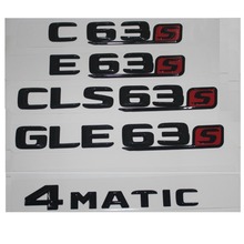 Emblemas emblemas para grade de porta-malas de mercedes benz, cor preta brilhante, emblemas em forma de emblema para os modelos c63, c63s, e63, e63s, cls63, gls63, amg s, 4mático 2024 - compre barato