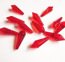 30 unids/lote, 38mm cristal rojo U-drop prisma piezas envío gratis 2024 - compra barato