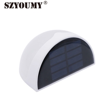 SZYOUMY Waterproof Solar Powered RGB LED Garden Light Outdoor Fence Wall Lamp With 2 Modes 50PCS A Lot DHL Free Shipping 2024 - buy cheap