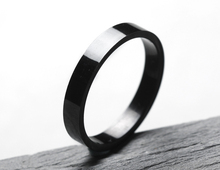 Широкий оптовый от yiwu 4 мм план черные кольца 316L нержавеющая сталь палец кольцо для женщин ювелирные изделия оптом 2024 - купить недорого
