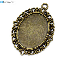 Doreen Box Lovely 10 Bronze Tone Oval Frame Cameo Settings 39x29mm, (Fit 25x18mm) (B09376) 2024 - buy cheap