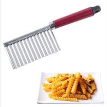 Cuchillo con filo ondulado para patatas, acero inoxidable, aparato para frutas y vegetales, pelador cortador, herramientas de cocina 2024 - compra barato