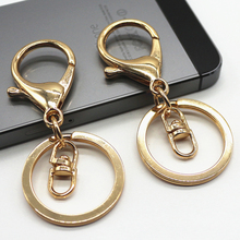 10Pcs Gold Color Plated Keychain Mujer Chaveiro Diy Metal Blank Ball Keychains Key Accessories Keyring Creativo Portachiavi 2024 - buy cheap