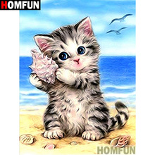 HOMFUN Full Square/Round Drill 5D DIY Diamond Painting "Cartoon cat" Embroidery Cross Stitch 3D Home Decor A10590 2024 - buy cheap