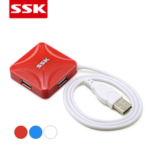 SSK SHU027-HUB de 4 puertos USB 2,0, adaptador de carga de Cable de 0,6 m, divisor de enchufe de carga de 480Mbps para teléfono, tableta y ratón 2024 - compra barato