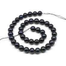 Loose Pearl Jewellery,Top Quality AA 10-11MM Near Round Coffee Freshwater Pearl Beads,One Full Strand,New Free Shipping 2024 - buy cheap