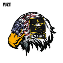 Yjzt 15.5 cm * 14.5 cm criativo exército americano bandeira águia cabeça decalque pvc carro adesivo 6-0323 2024 - compre barato