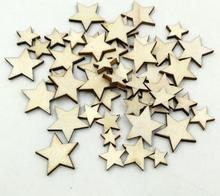 50 100 200 PCS Mix Size Pentagram wood chips Decoration Embellishments Crafts Scrapbooking Supplies DIY Hand-made 2024 - buy cheap