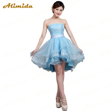 ALIMIDA Short Evening Dress 2020 Boat Neck Ball Gown Party Dresses Elegant Tiered Prom Dress Backless robe de soiree 2024 - buy cheap