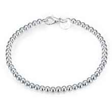 3 colors New fashion silver bracelet for women 4mm 6mm 8mm 16 18 20cm beads chain men bracelets Gift 925 jewlery 2024 - buy cheap