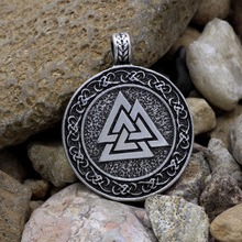 youe shone Men Fashion Norse Retro The Valknut Viking Necklace Pendant Scandinavian 2024 - buy cheap