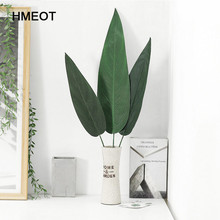 Искусственные зеленые листья бамбука HMEOT, искусственные зеленые растения, листья зелени для офиса отеля, украшение для дома, имитация цветов 2024 - купить недорого