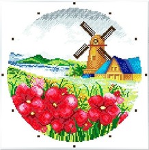 Pacote de bordado kits de ponto cruz abrido novo luxo flor da primavera tem relógio frete grátis 2024 - compre barato