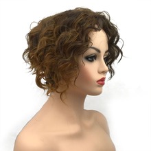 StrongBeauty Women Synthetic Wig Shott  Curly Hair Ombre Natural Black/Blonde Wigs 2024 - buy cheap