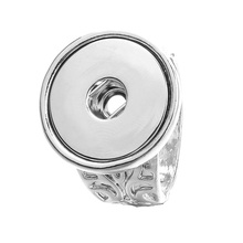 Высокое качество регулируемое винтажное античное посеребренное металлическое 18 мм кольцо с пуговицами для мужчин и женщин регулируемое кольцо ювелирные изделия 2024 - купить недорого