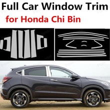 ¡Oferta! Cubierta embellecedora de ventana de coche, accesorios de estilo de coche, de acero inoxidable, plata brillante, para Honda Chi Bin 2024 - compra barato