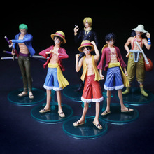 Cute Anime One Piece Luffy Sanji Nami Roronoa Zoro Usopp PVC Action Figure Collection Model Kids Toys Doll 6pcs/set 2024 - buy cheap