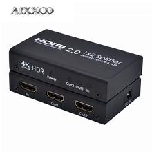 Разветвитель AIXXCO 4K UHD HDMI 2,0 1x2 HDMI 2,0 разветвитель 1,4 HDR разветвитель HDMI 2,0 4K HDMI2.0 разветвитель для DVD PS3 PS4 2024 - купить недорого