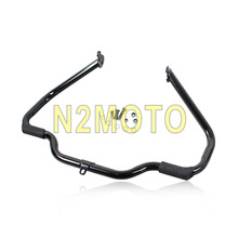 Motocicleta preta estrada guarda motor acidente barra de trilho pára protetor para harley touring road king glide rua electra 09-2017 2024 - compre barato