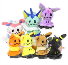 New 10Pcs Sylveon Eevee Umbreon Flareon Vaporeon Jolteon Espeon Cosplay Mimikyu 4" 10CM Plush Doll Keychain Pendant 2024 - buy cheap