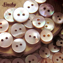 Niucky botões de concha de pérola roxa com 2 furos, botões naturais para costura por atacado 2024 - compre barato